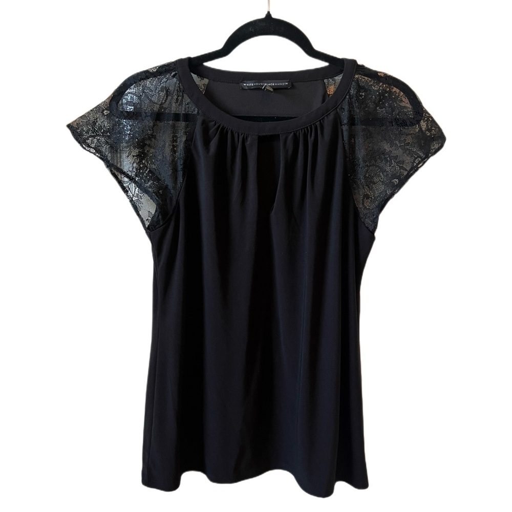 White House Black Market Short Sleeve Blouse Size SM